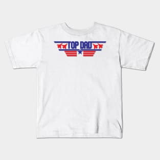 Top Dad Top Gun Logo Kids T-Shirt